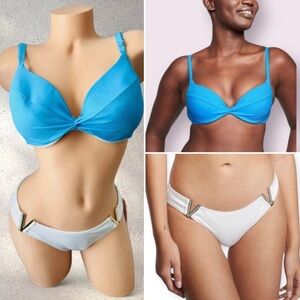 Victoria’s Secret Swim Top Twist Push Up 38C & V-Hardware Bottom M